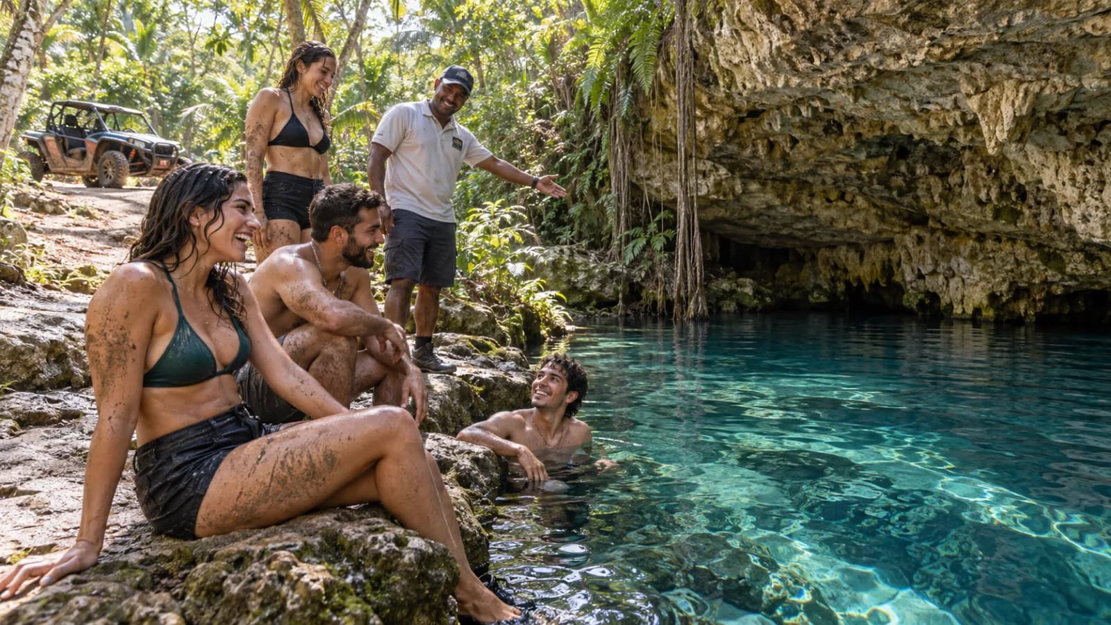 Parada en el cenote