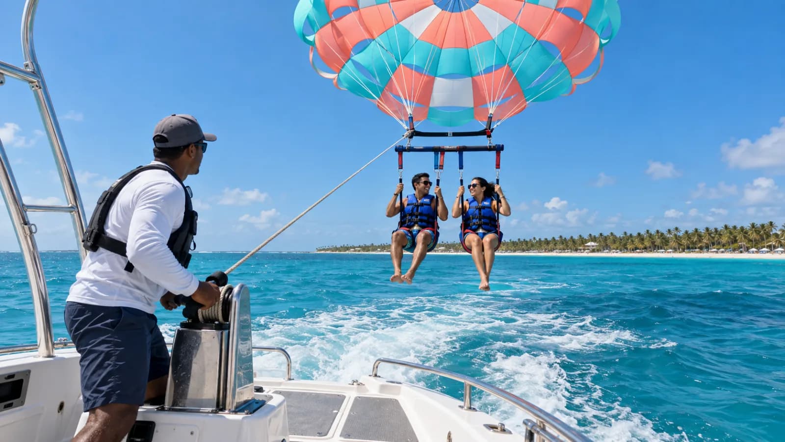 Despegue del parasailing