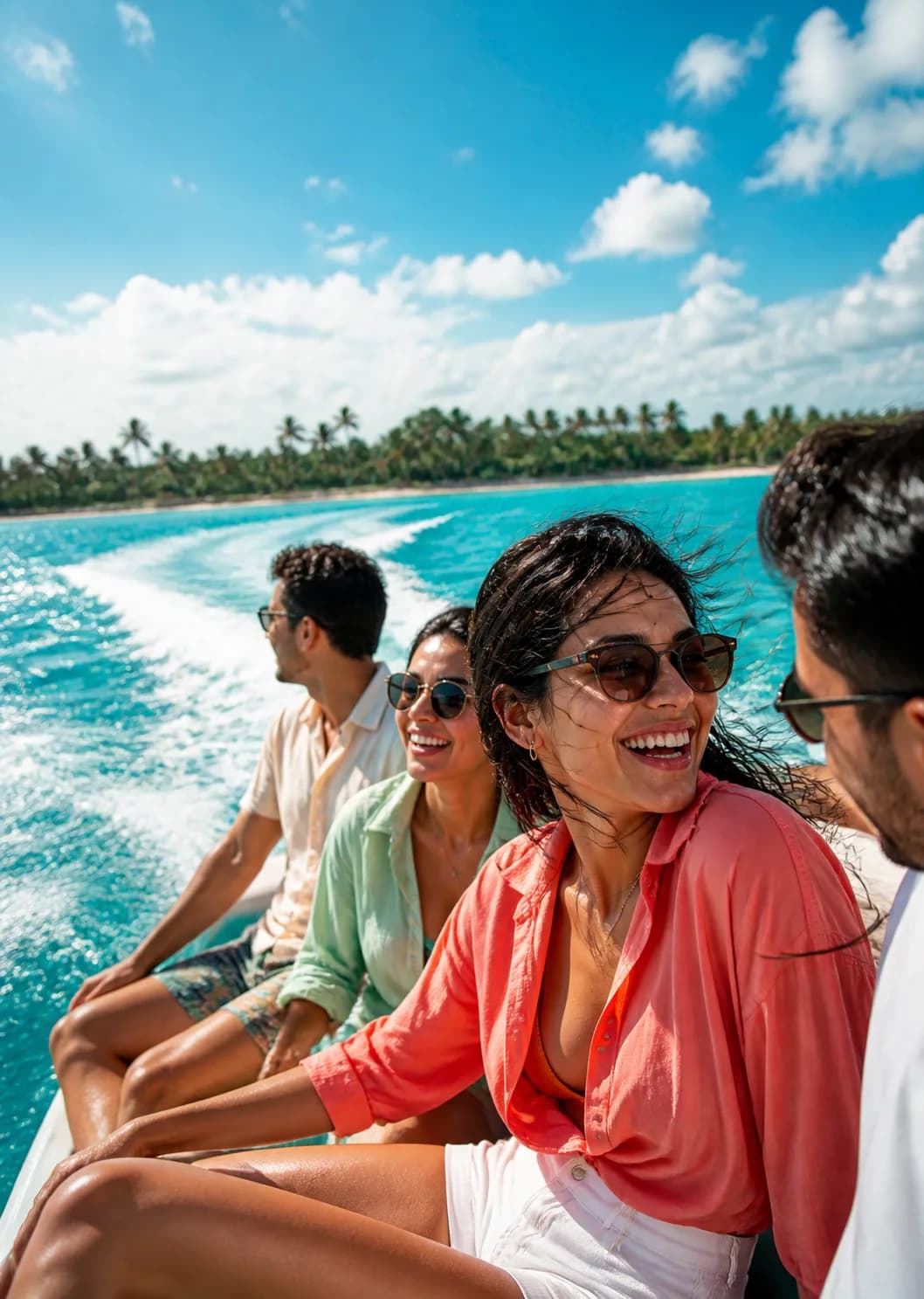 Lancha rápida en Saona