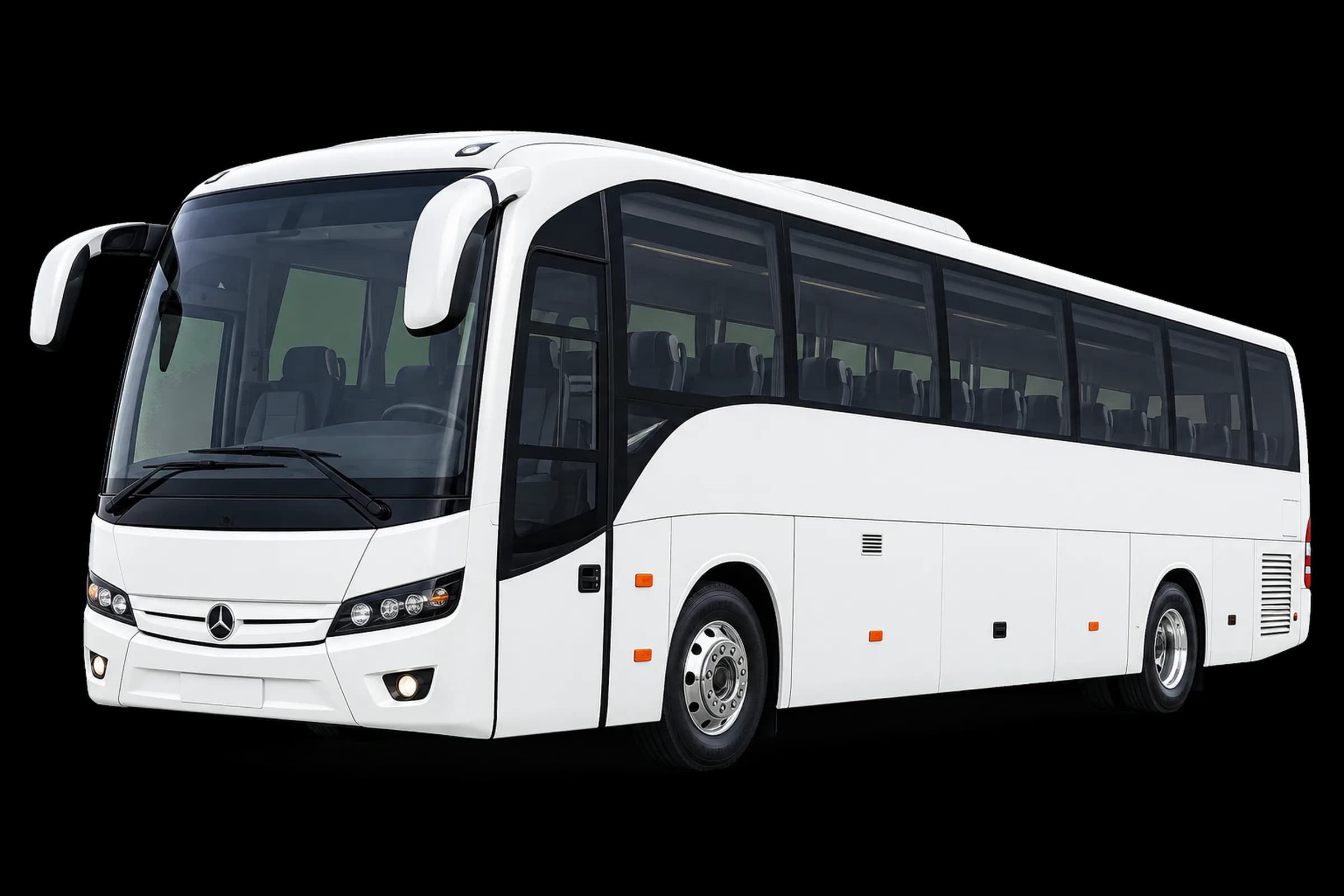 Autobús coach blanco con rotulación VIVE (una sola unidad)