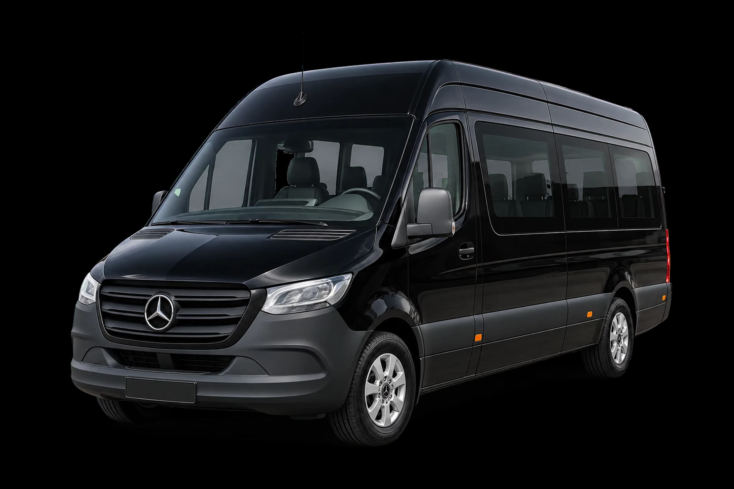 Sprinter VIP negra con rotulación VIVE